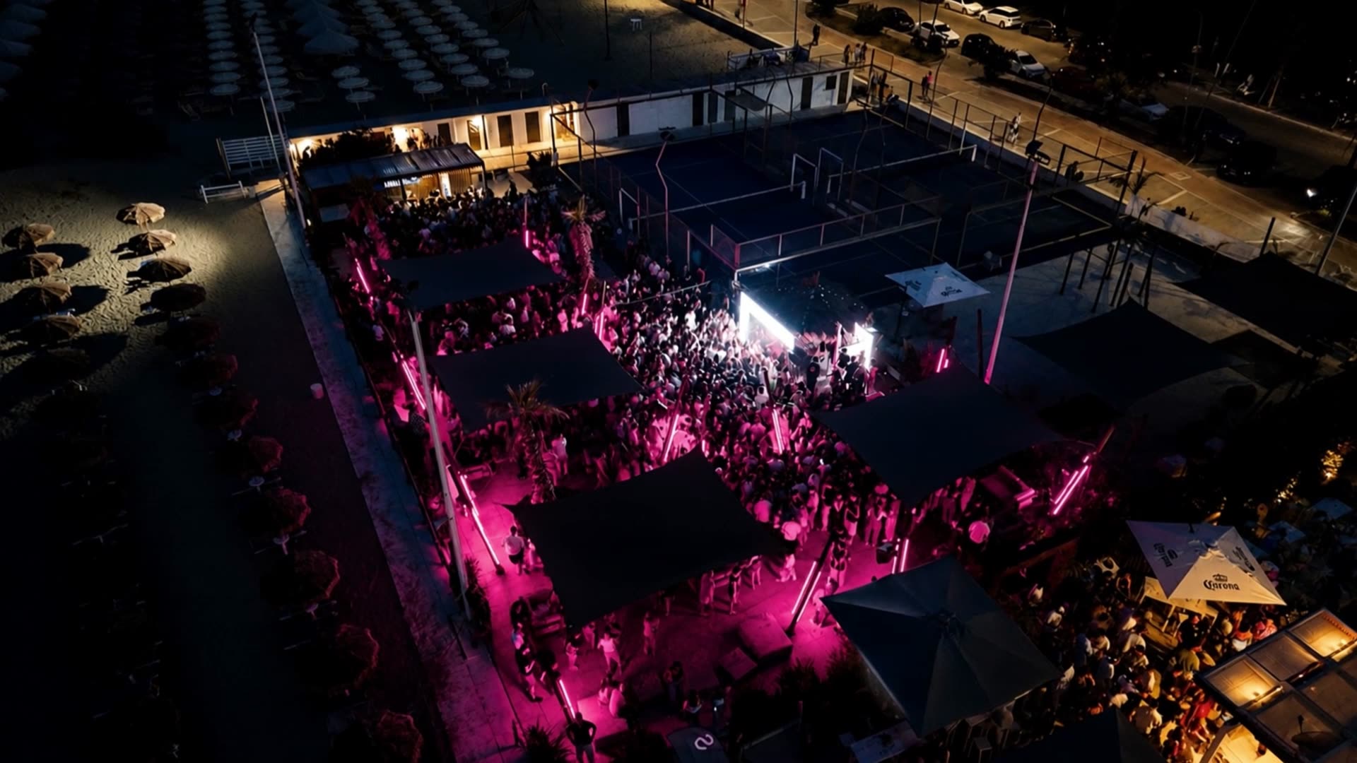 Evento serale di Hawaii visto dall'alto